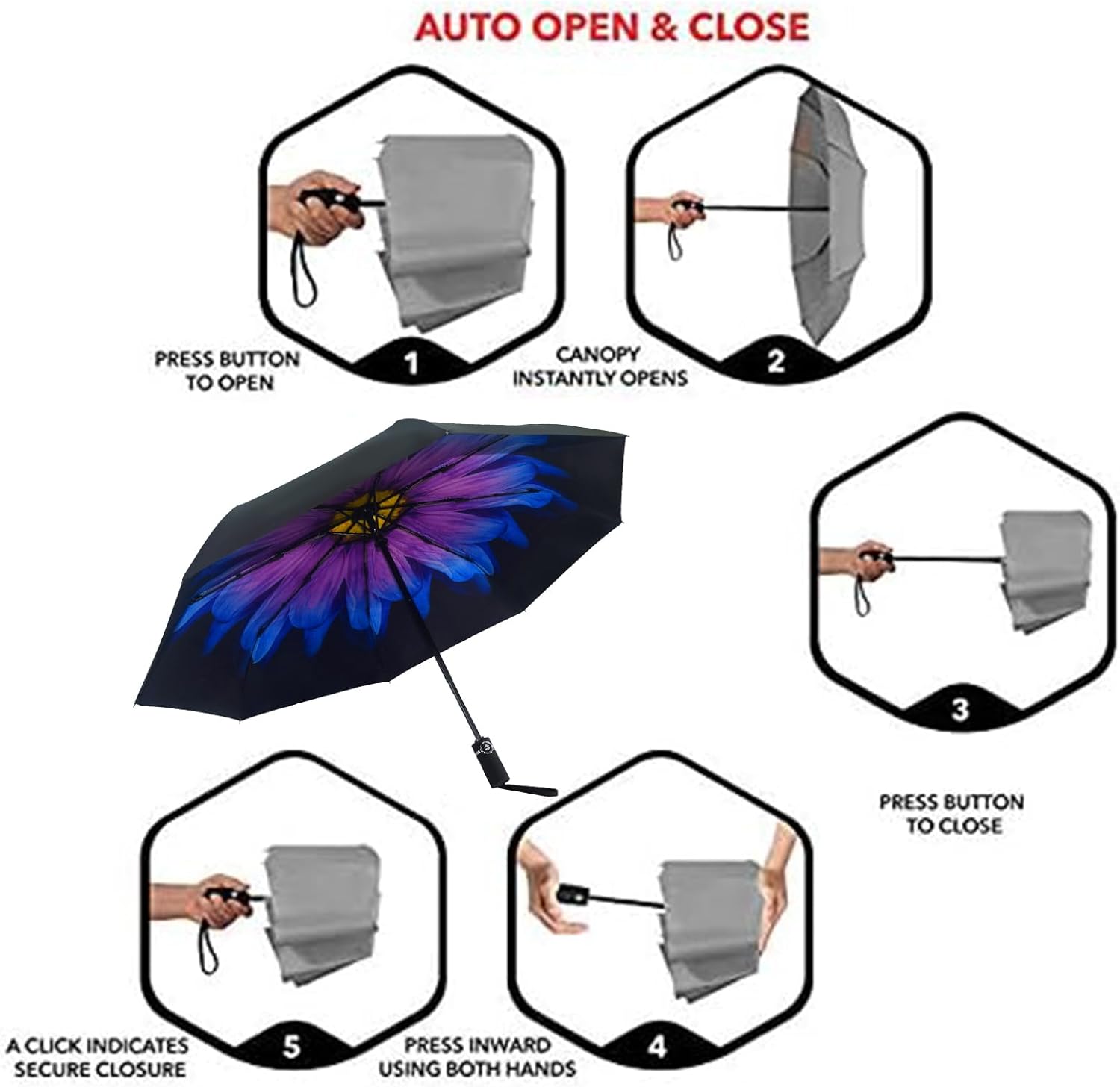 SY COMPACT Automatic Windproof Folding Umbrella