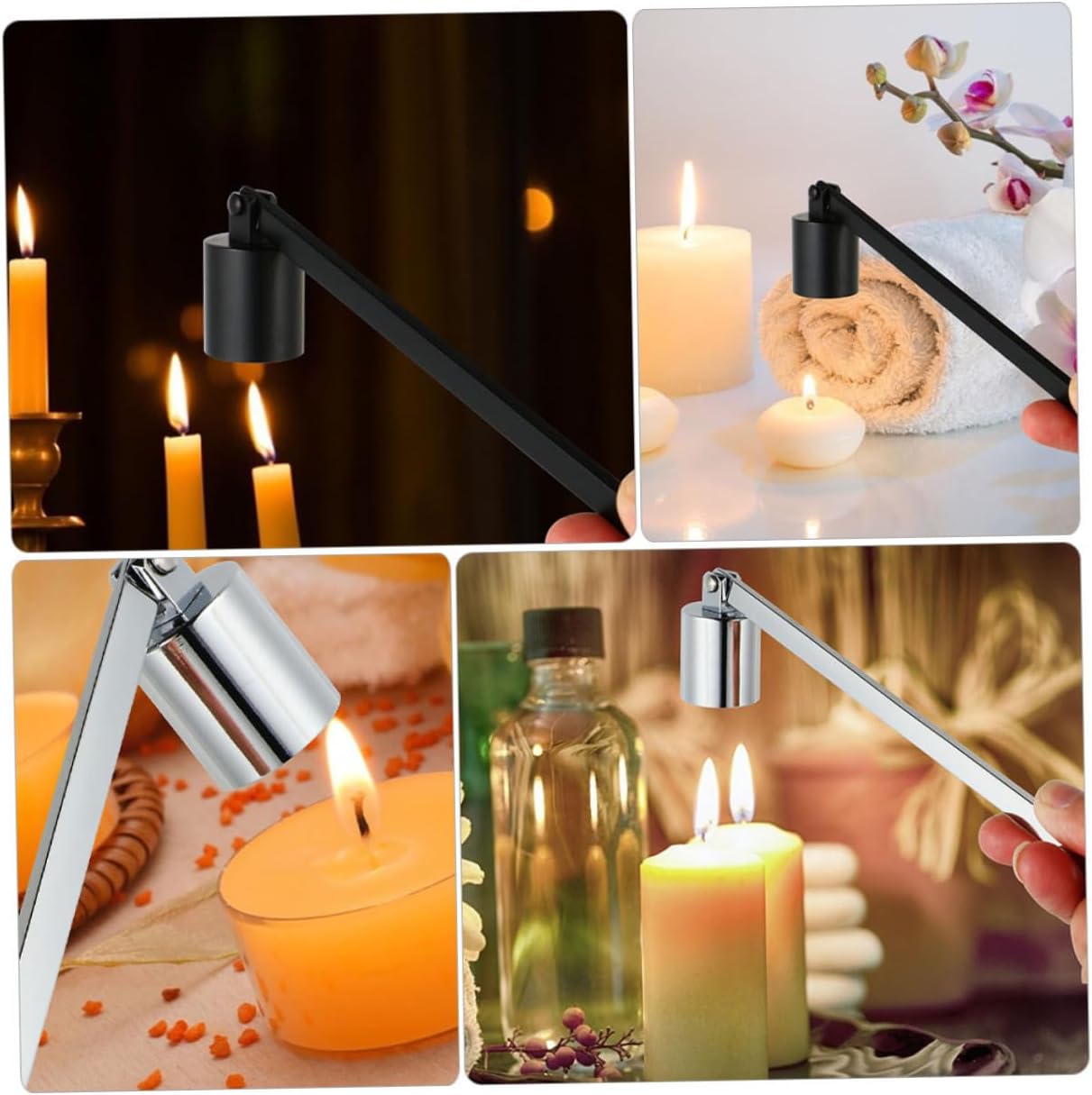 HOLIDYOYO 2pcs Candle Snuffer and Wick Trimmer Set