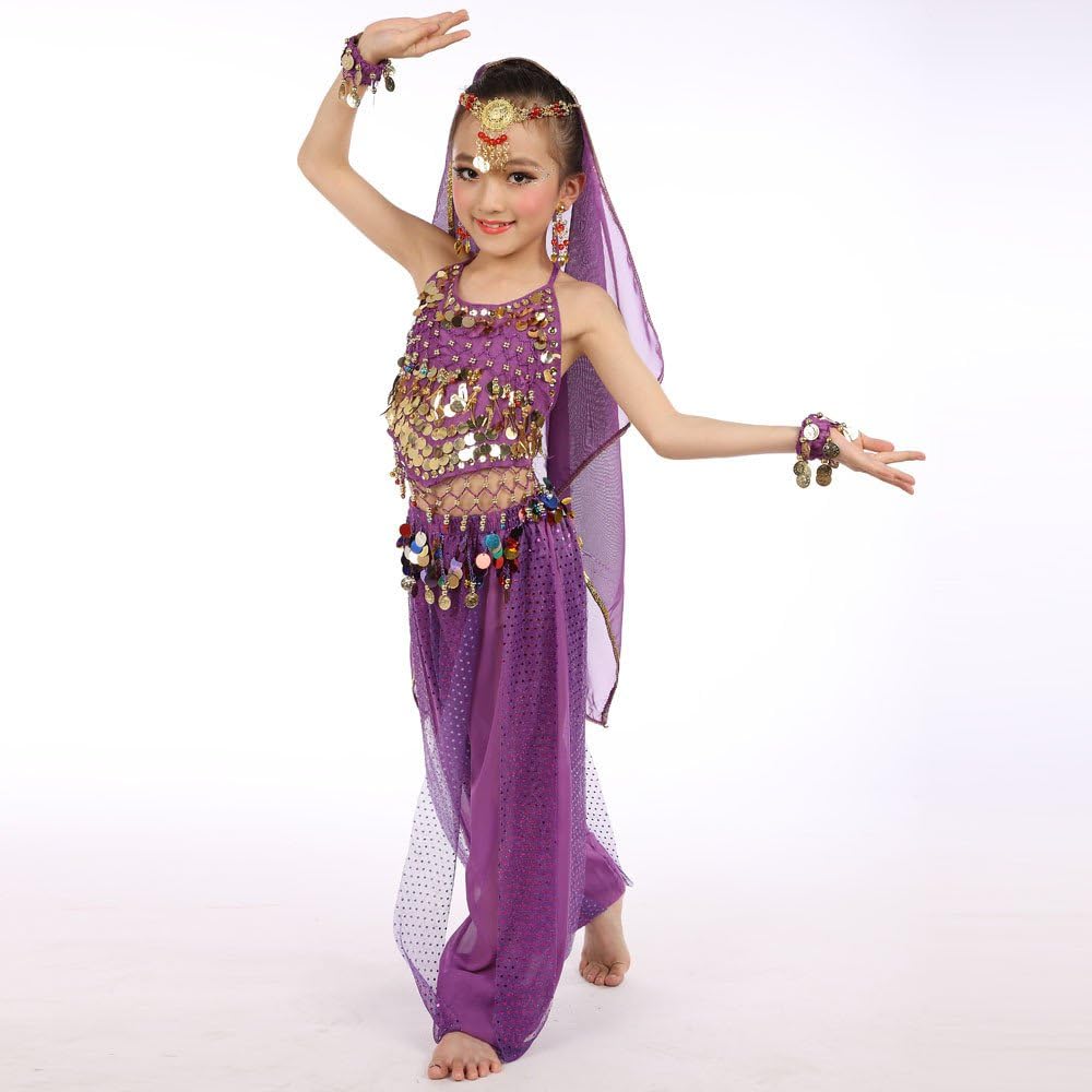 Girls Dance Outfit Handmade Chiffon Top and Pants Set