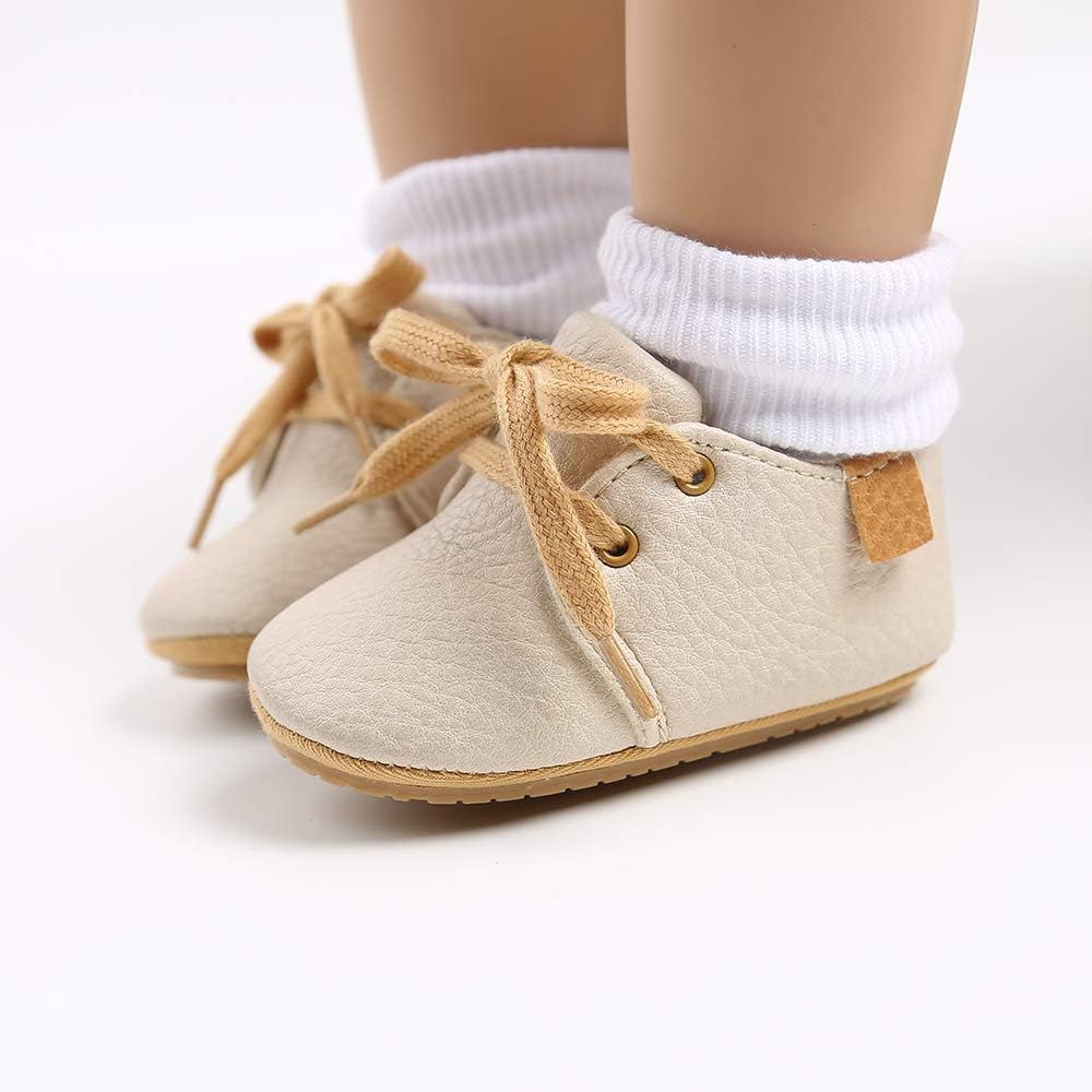 SOFMUO Baby Oxford Sneakers with Anti-Slip Sole