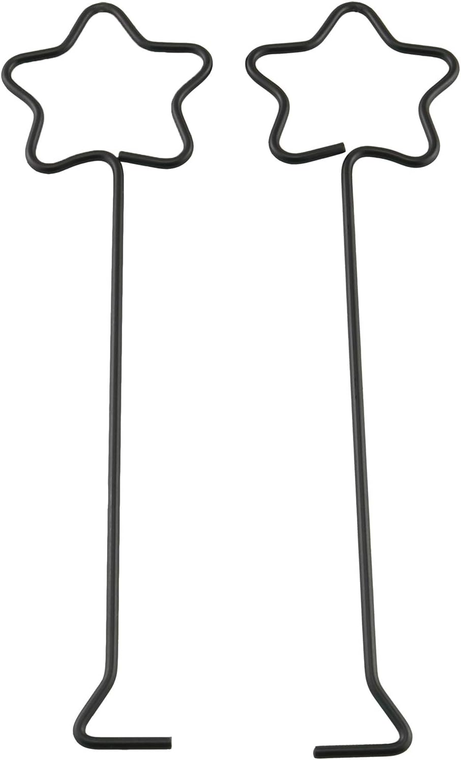 HJ Garden 2PCS Star Candle Hooks Black