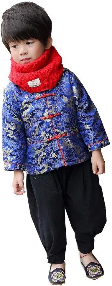 Little Boys Dragon Tang Coat Long Sleeve for Festival