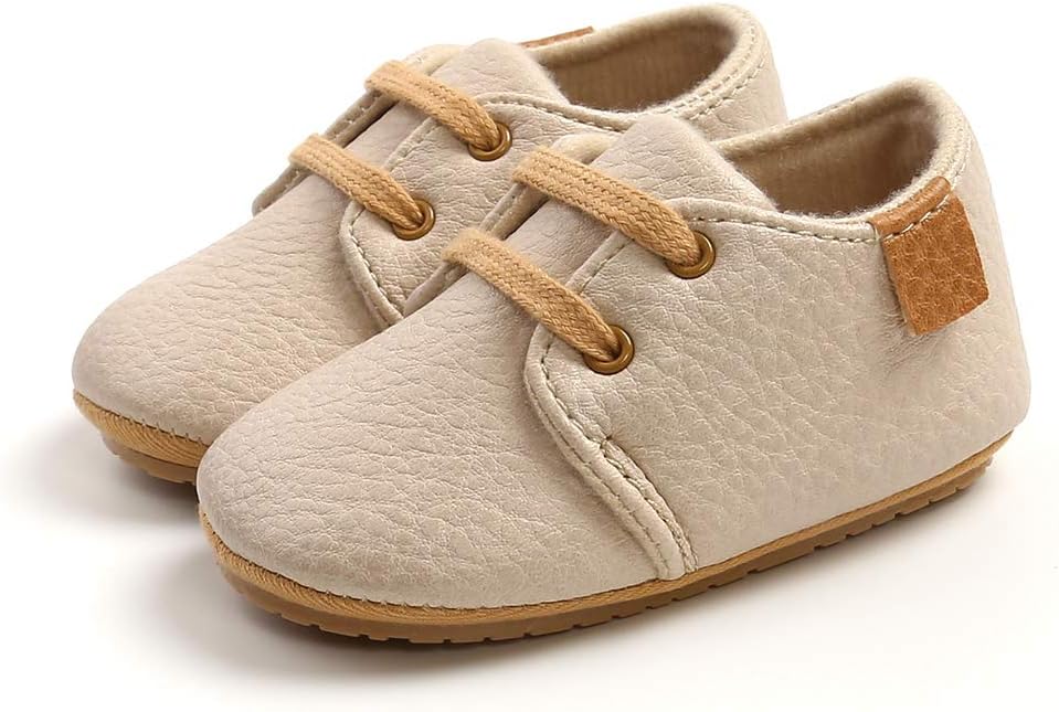 SOFMUO Baby Oxford Sneakers with Anti-Slip Sole