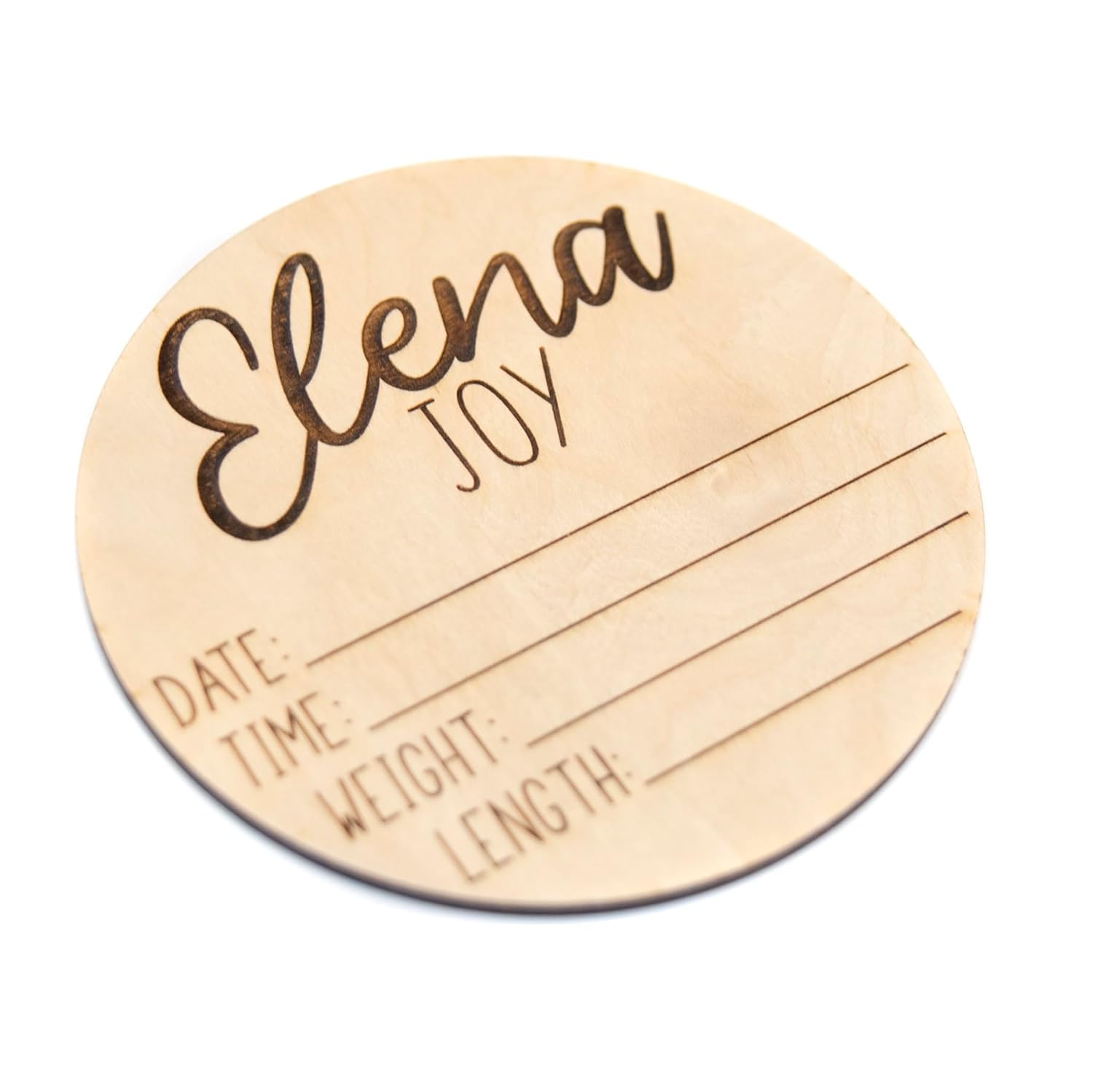 Wooden Baby Birth Announcement Sign 6 Inch