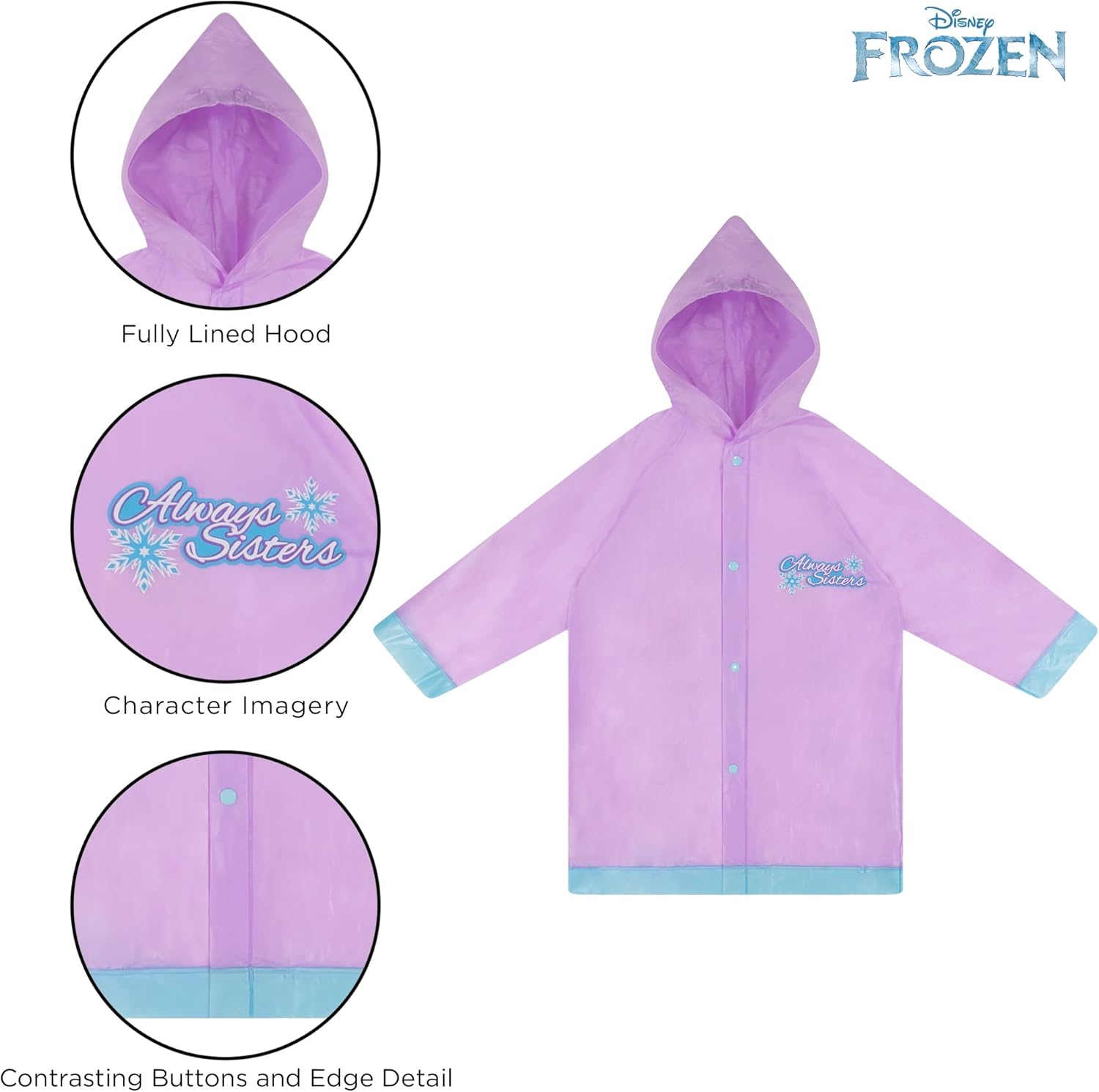 Disney Frozen Girls Umbrella and Slicker Set Ages 4-7