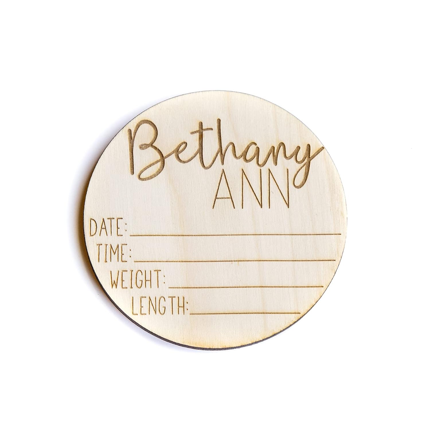 Newborn Announcement Sign - 4 5 6 Inch Sizes