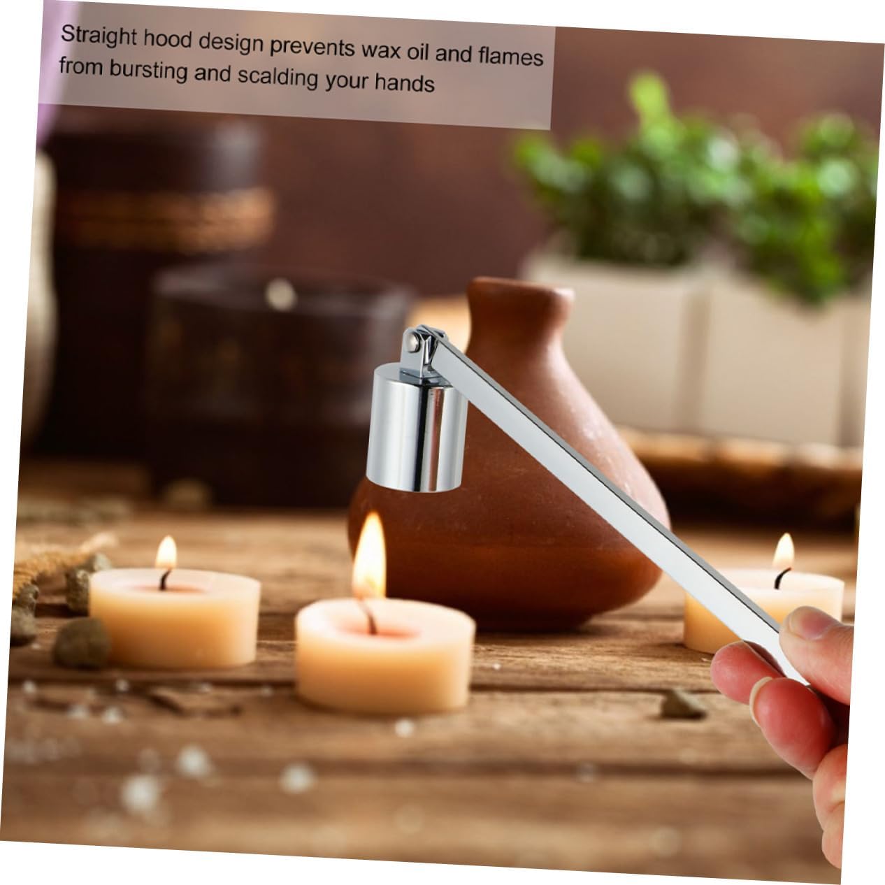 HOLIDYOYO 2pcs Candle Snuffer and Wick Trimmer Set
