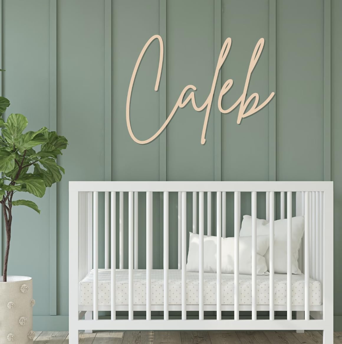 Yippee Daisy Custom Baby Name Sign - Modern Font