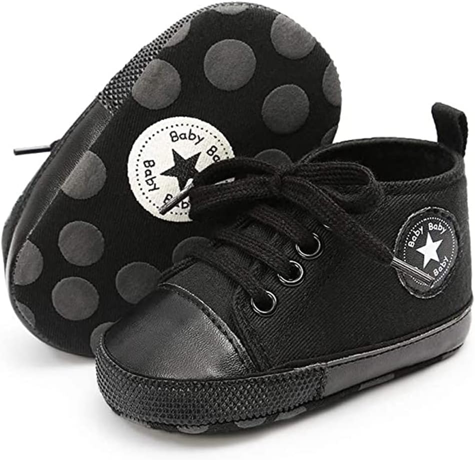 Unisex Baby Canvas High-top Sneakers for First Steps