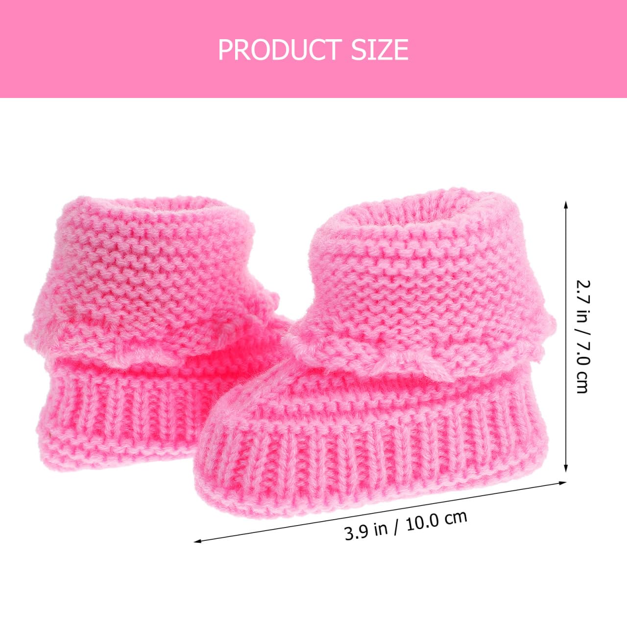 EXCEART Handmade Baby Knitting Shoes 0-6 Months