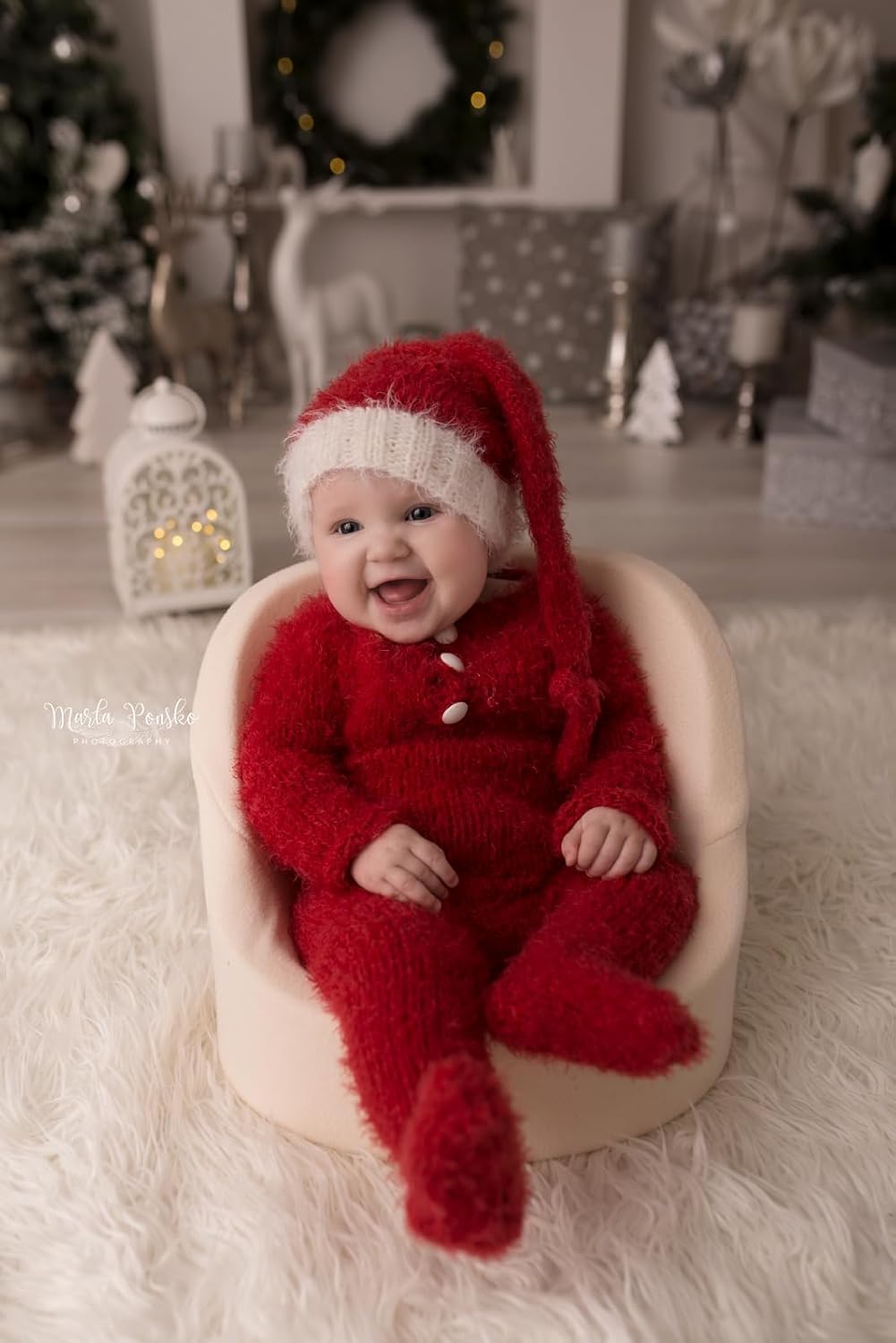 Handmade Santa Claus Baby Outfit 2 Piece