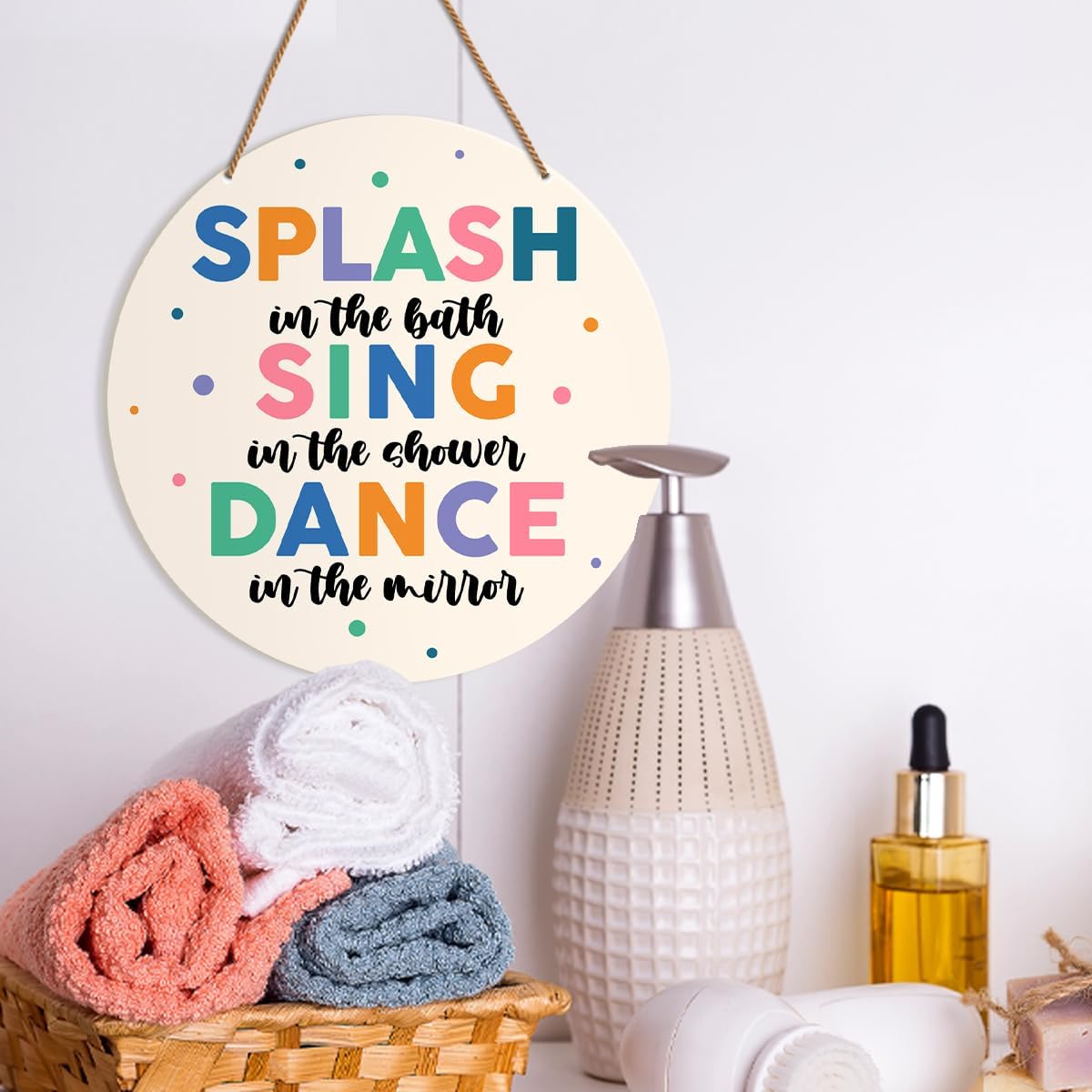 HSNBT Kids Boho Bathroom Wall Decor Sign