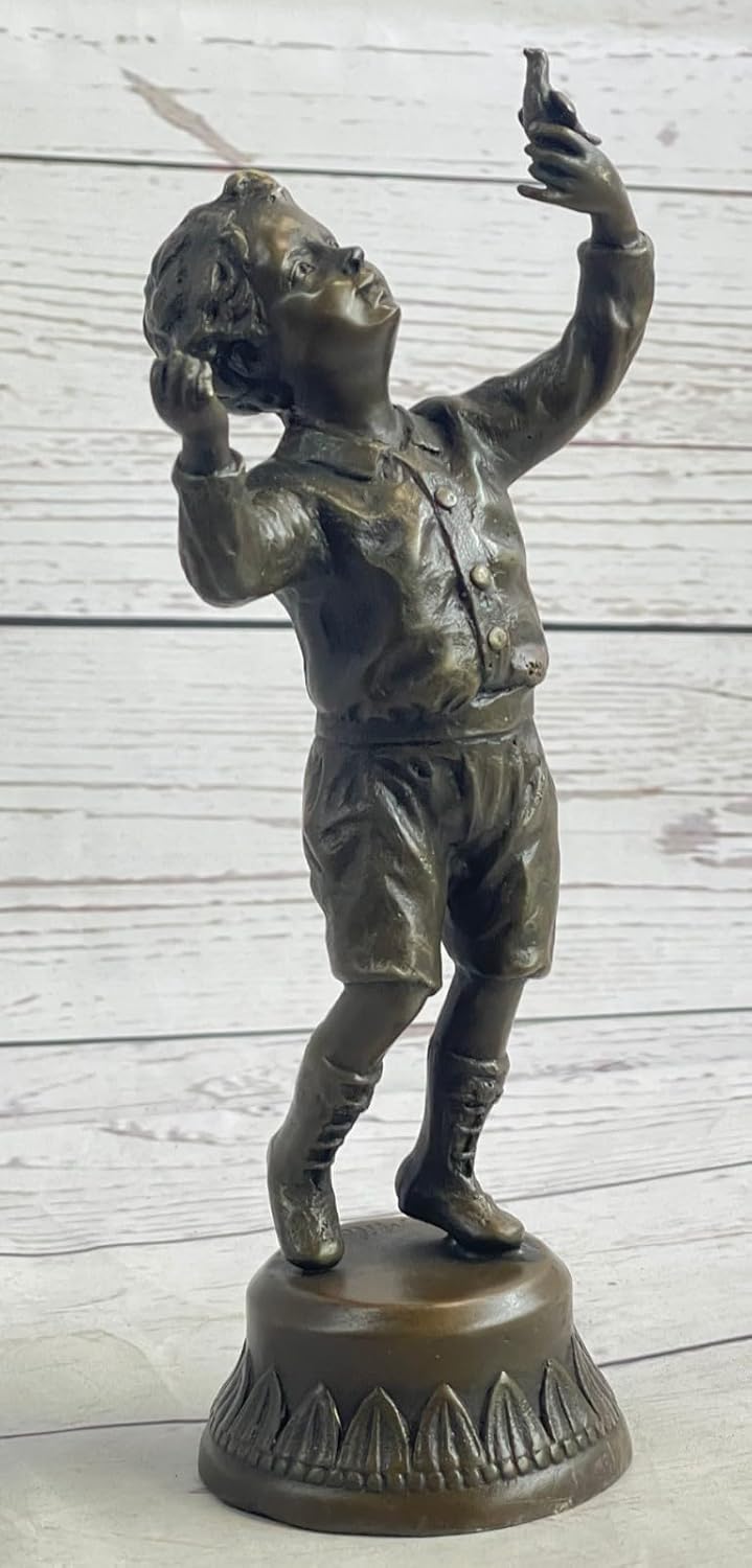 European Bronze Baby Boy Book End Art Deco Figure