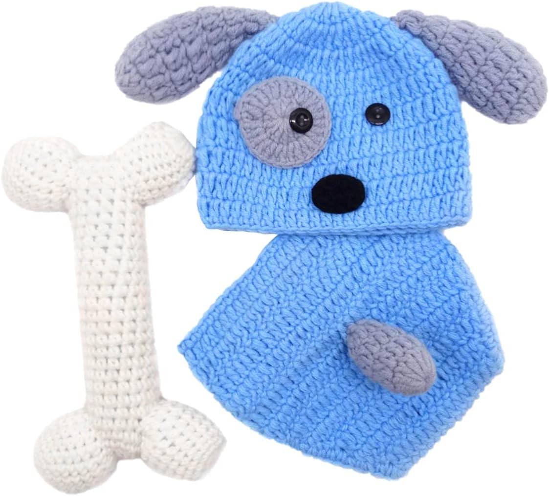 PACKOVE Infant Knitted Costume Set for Newborn and Puppy Modeling 1