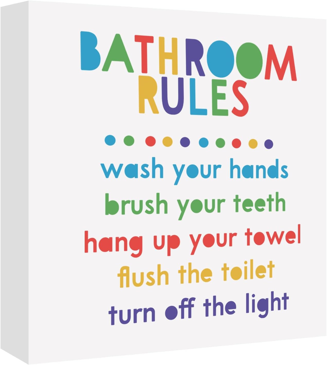 Funny Kids Bathroom Rules Sign Box 1