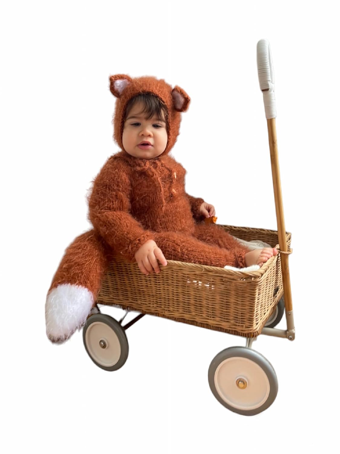 Handmade Baby Fox Costume Set with Sleeper and Tail