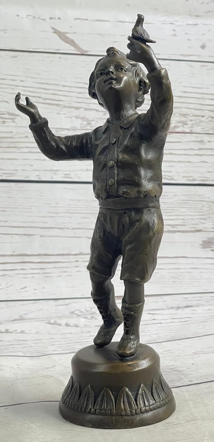 European Bronze Baby Boy Book End Art Deco Figure