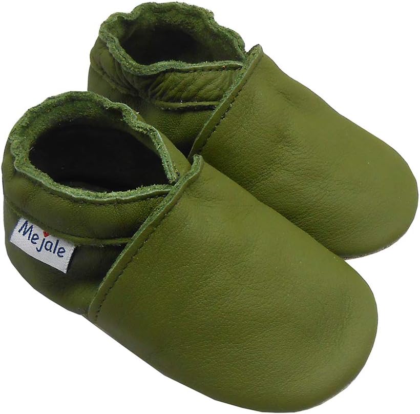 Mejale Soft Leather Baby Shoes for Crawlers and Walkers