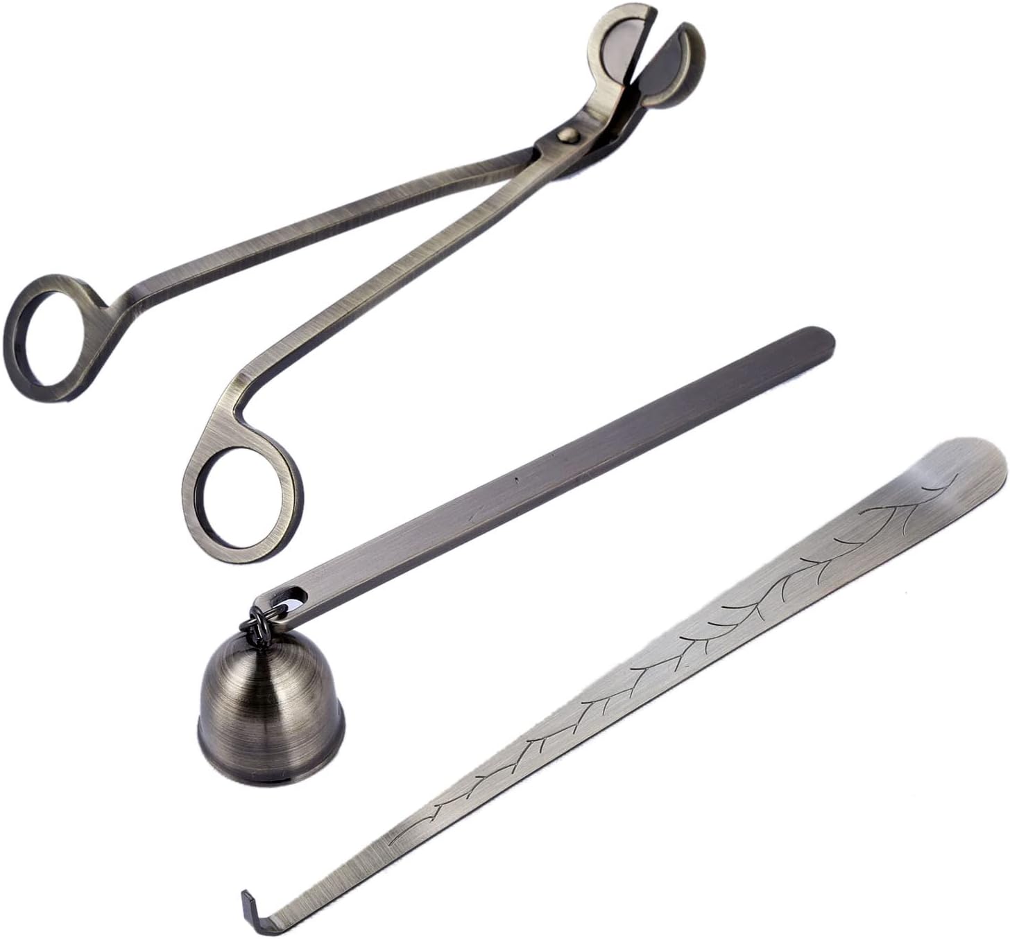 MUXSAM 3 in 1 Candle Accessories Set Silver