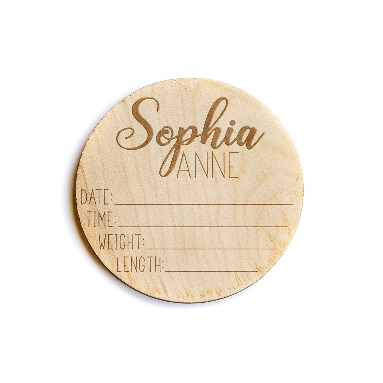 Newborn Announcement Sign - 4 Inch Circle