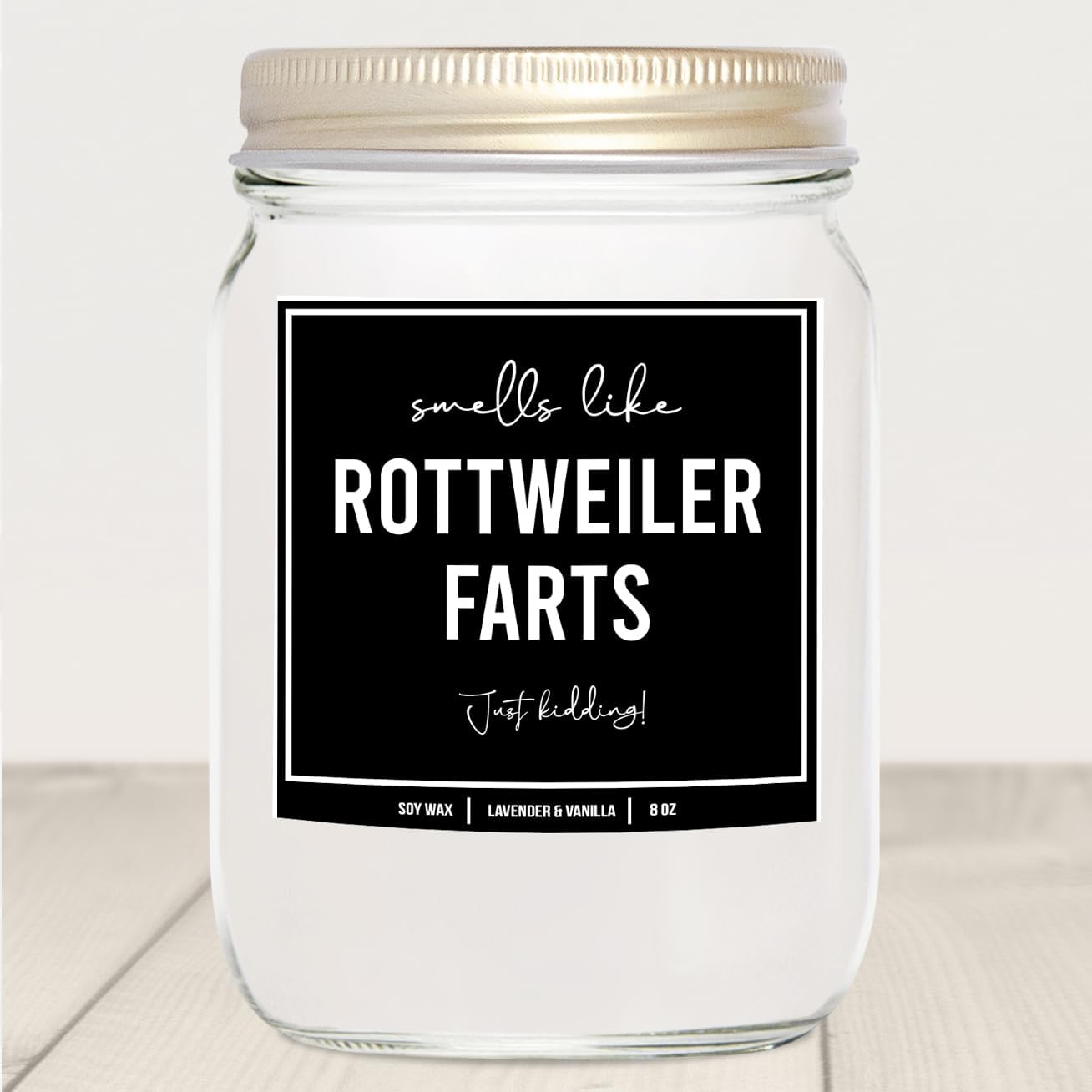 You Nique Designs Lavender Vanilla Soy Candle for Rottweiler Lovers