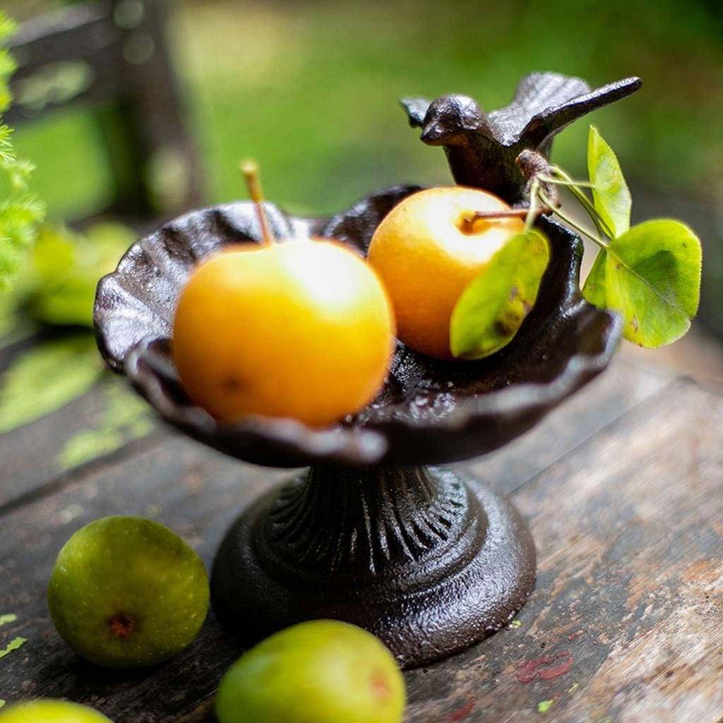 Retro Cast Iron Candleholders with Storage Tray