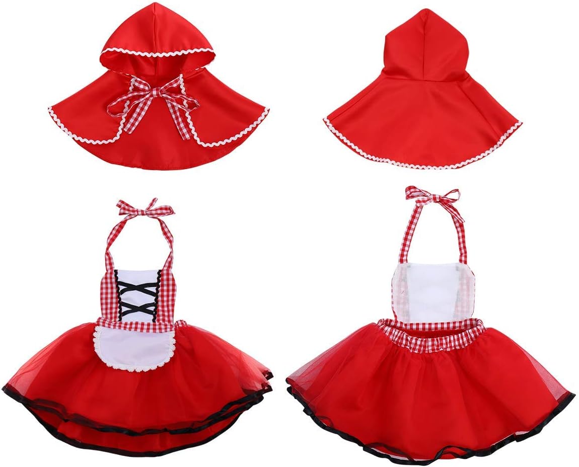 OBEEII Little Red Riding Hood Halloween Costume for Baby Girls 1