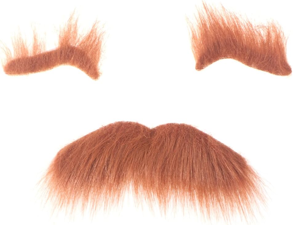 KODORIA Black Fake Mustache Beard Goatee Kit