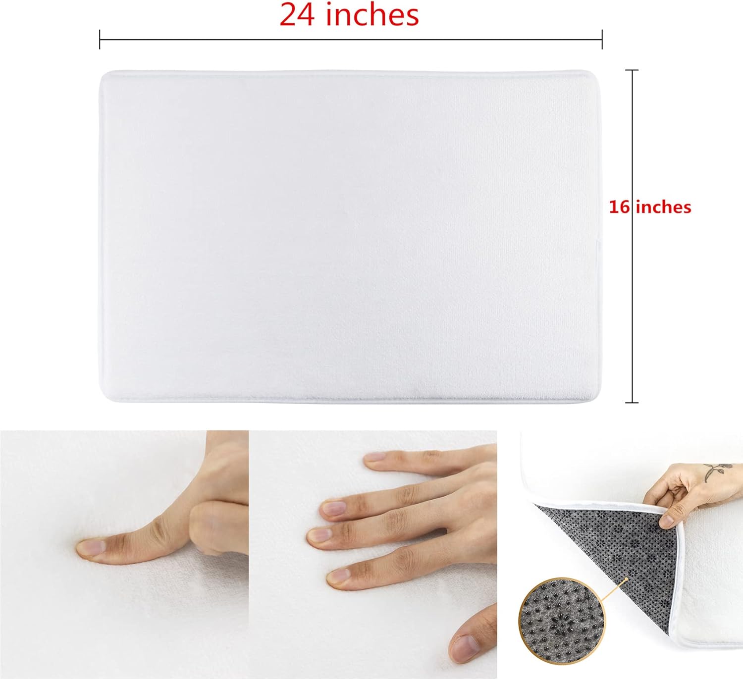 Golden Ornament Bath Mat 16x24 Non-Slip