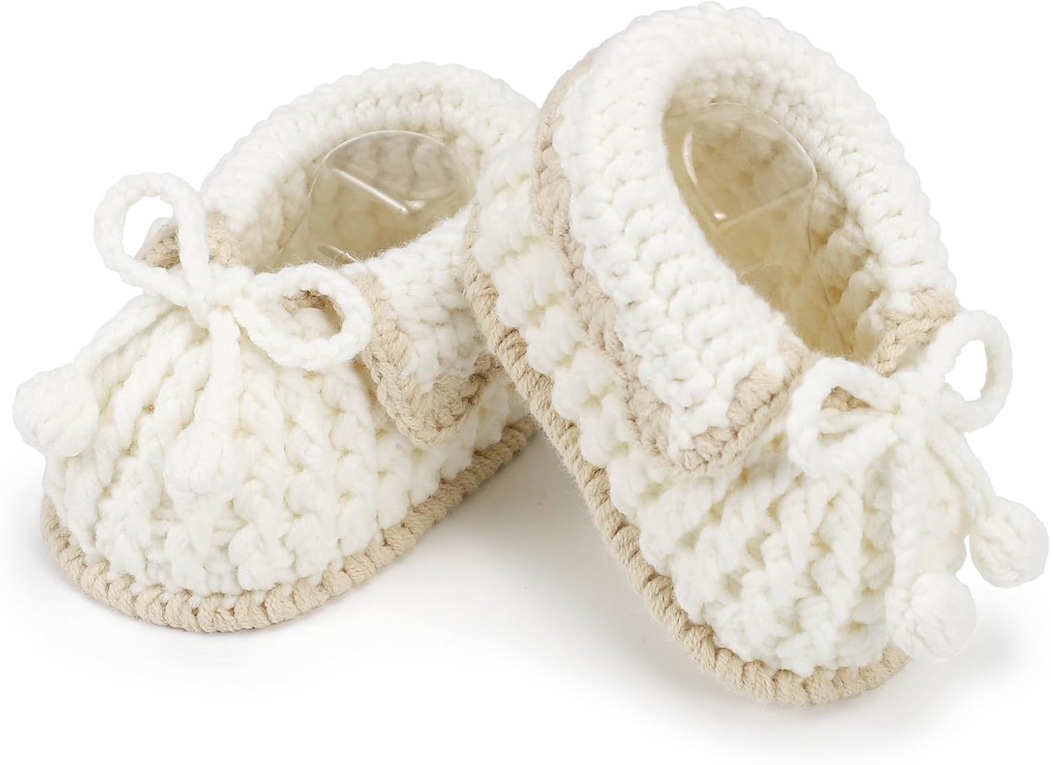 KARUNEL Baby Booties Soft Crochet Infant Shoes for Newborn Boy Girl