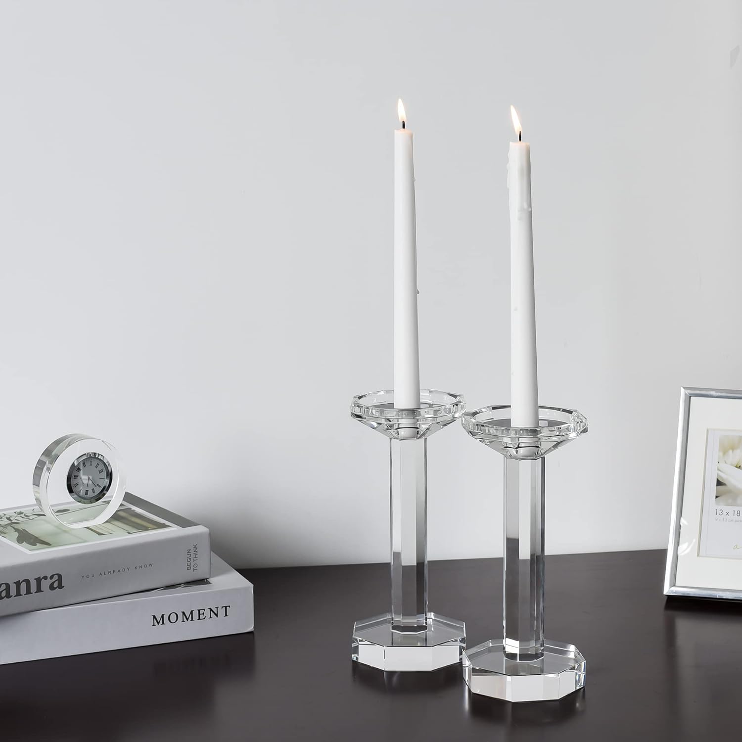 kitCom Crystal Candlestick Holders Set of 2 1