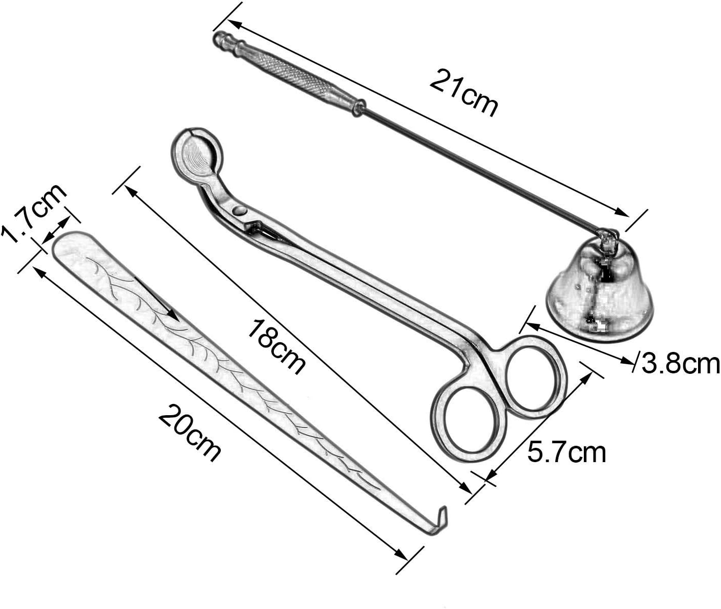 MUXSAM 3 in 1 Candle Tools Set - Rose Gold