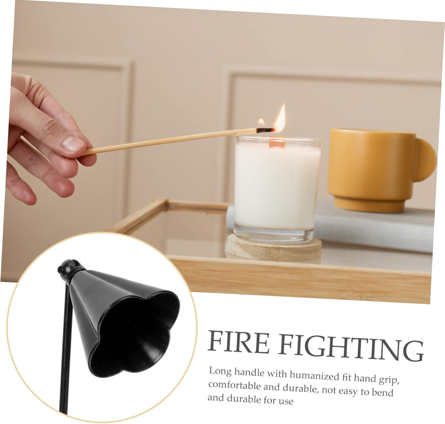 Angoily Elegant Candle Snuffer with Long Handle