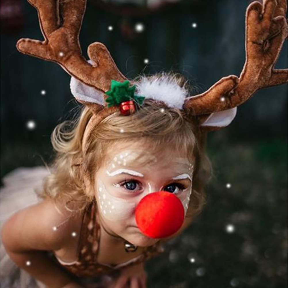 Newborn Baby Girl Christmas Costume With Reindeer Hairband