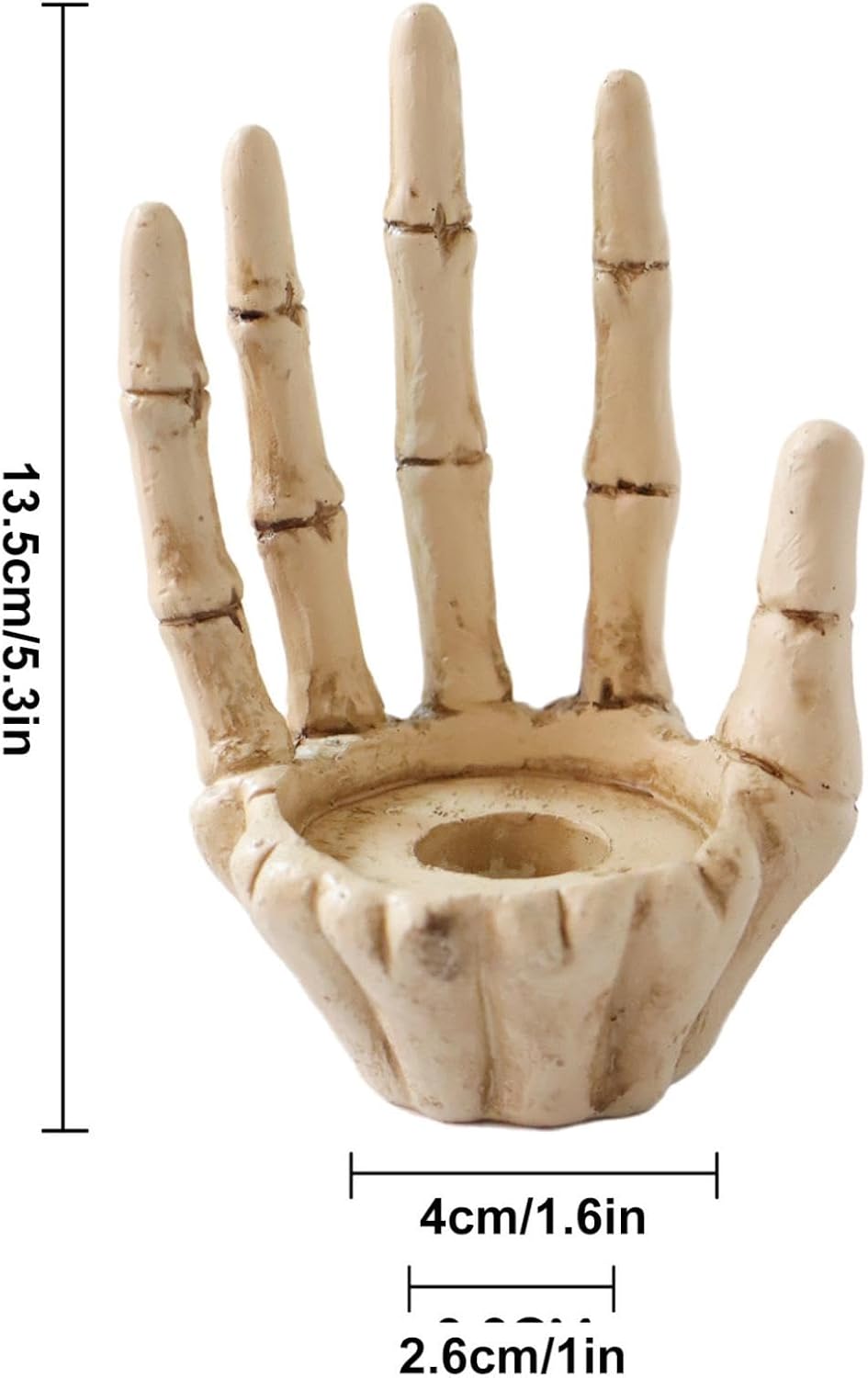 Halloween Skeleton Hand Candle Holder Resin Decor