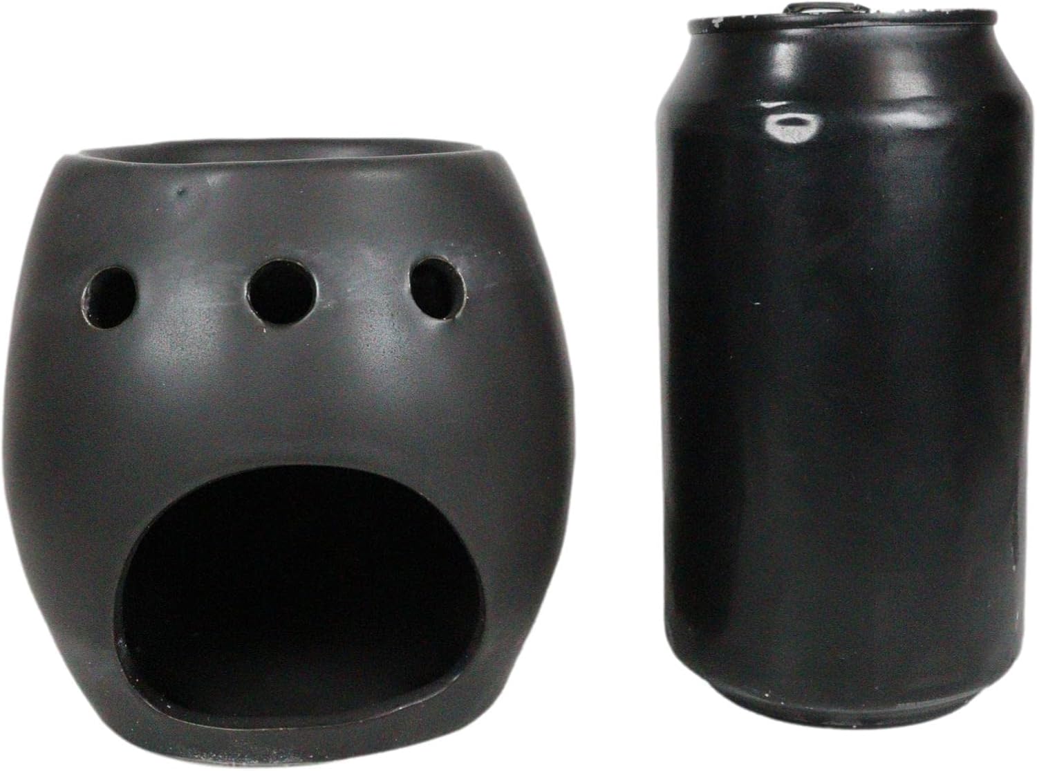 Ebros Gift Matte Black Skull Candle Warmer