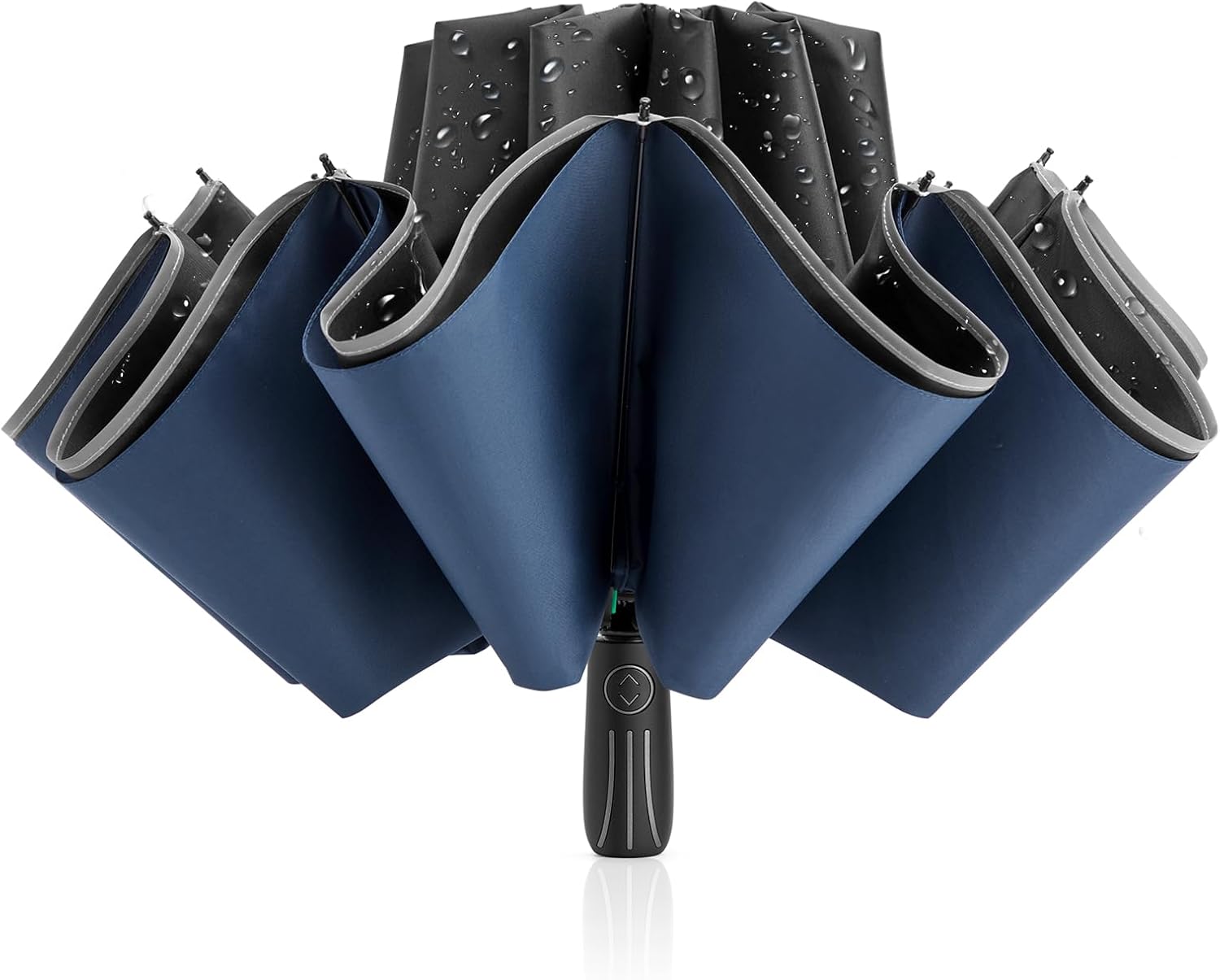 G4Free 54 Inch Double Layer Inverted Umbrella with Reflective Strips