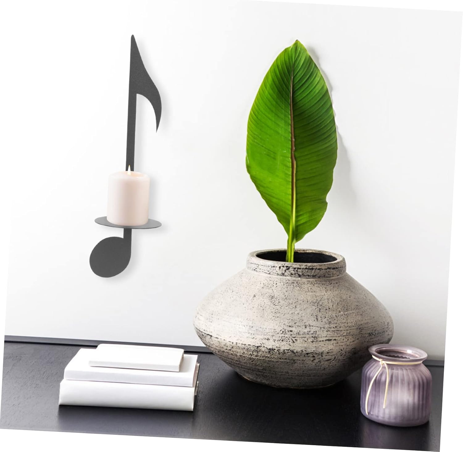 Zerodeko Wall Mount Candle Holders Music Note Decor