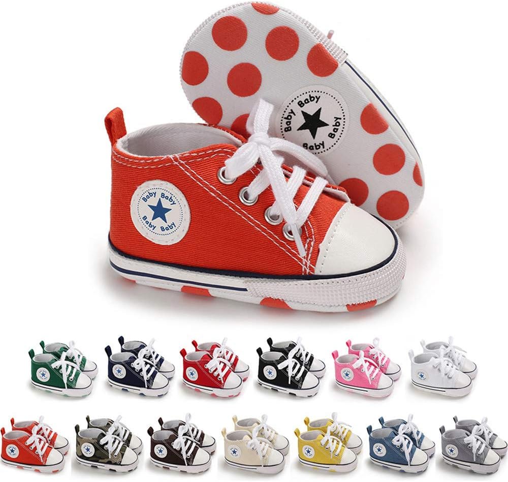 Meckior Baby Sneakers Soft Sole High-Top First Walkers