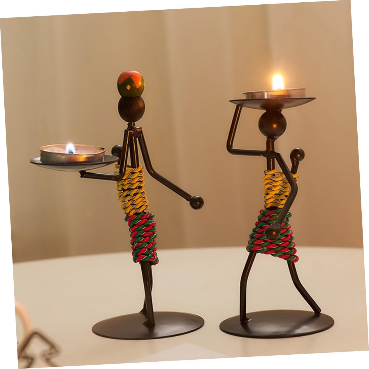 PRETYZOOM 3-Pack Gothic Candlestick Retro Decor