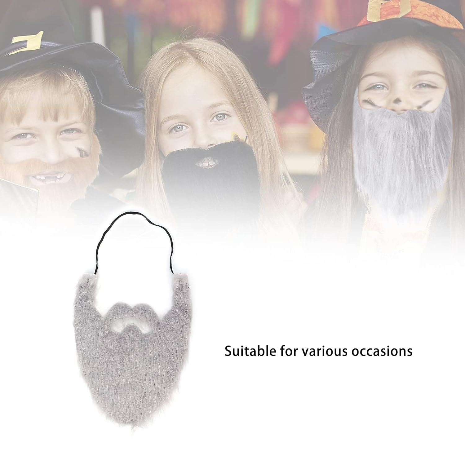Yosoo Grey Beard Funny Costume Facial Hair