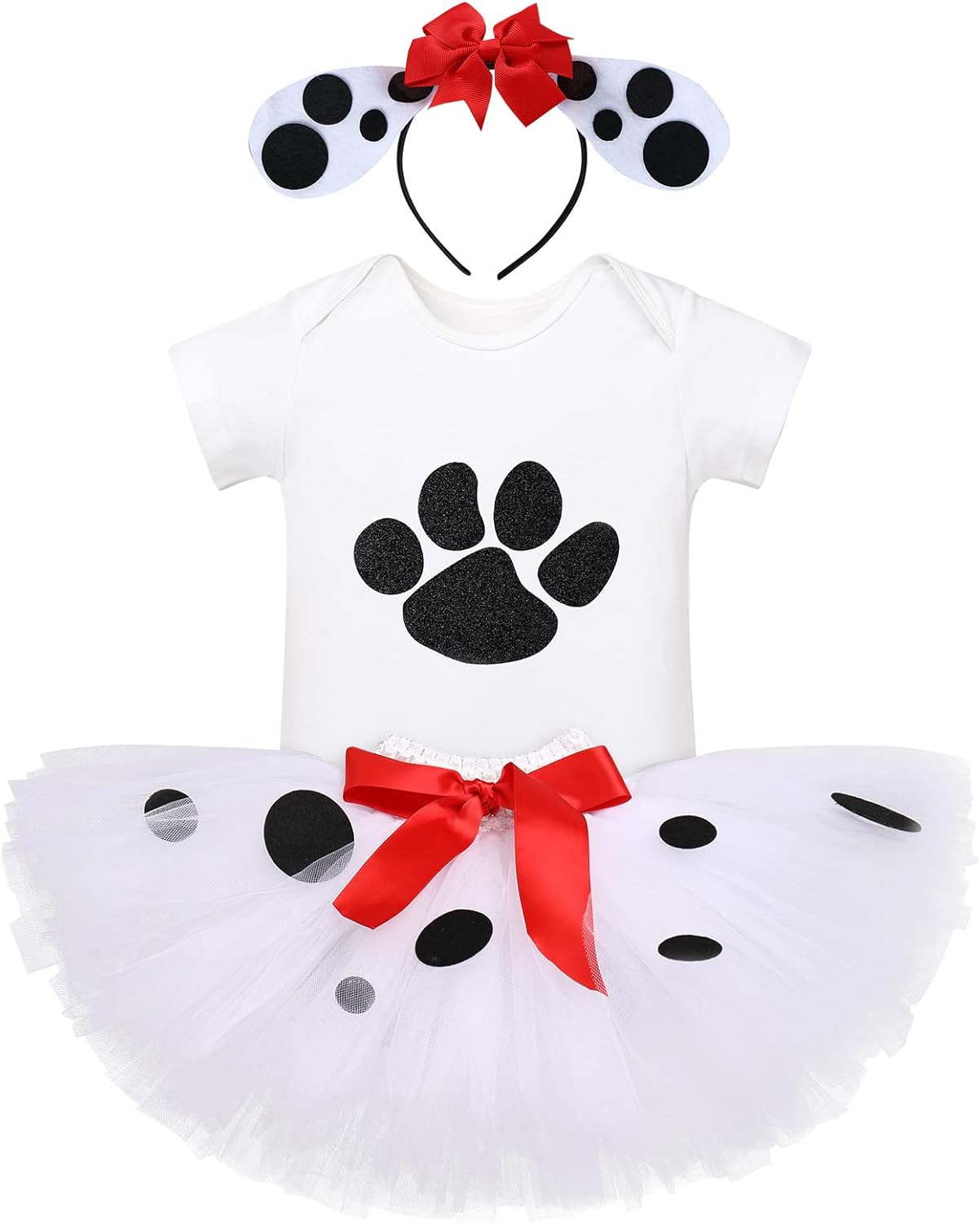IMEKIS Baby Girls Dalmatian Costume 3PCS