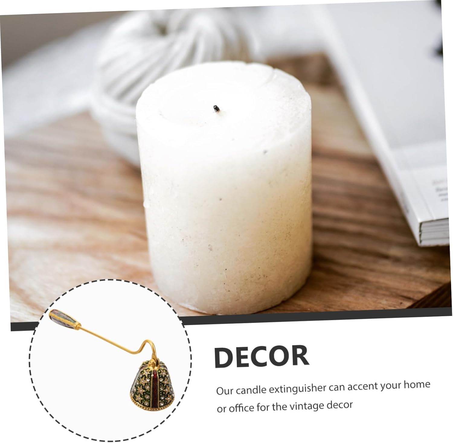 Alipis Star Design Rhinestone Candle Snuffer