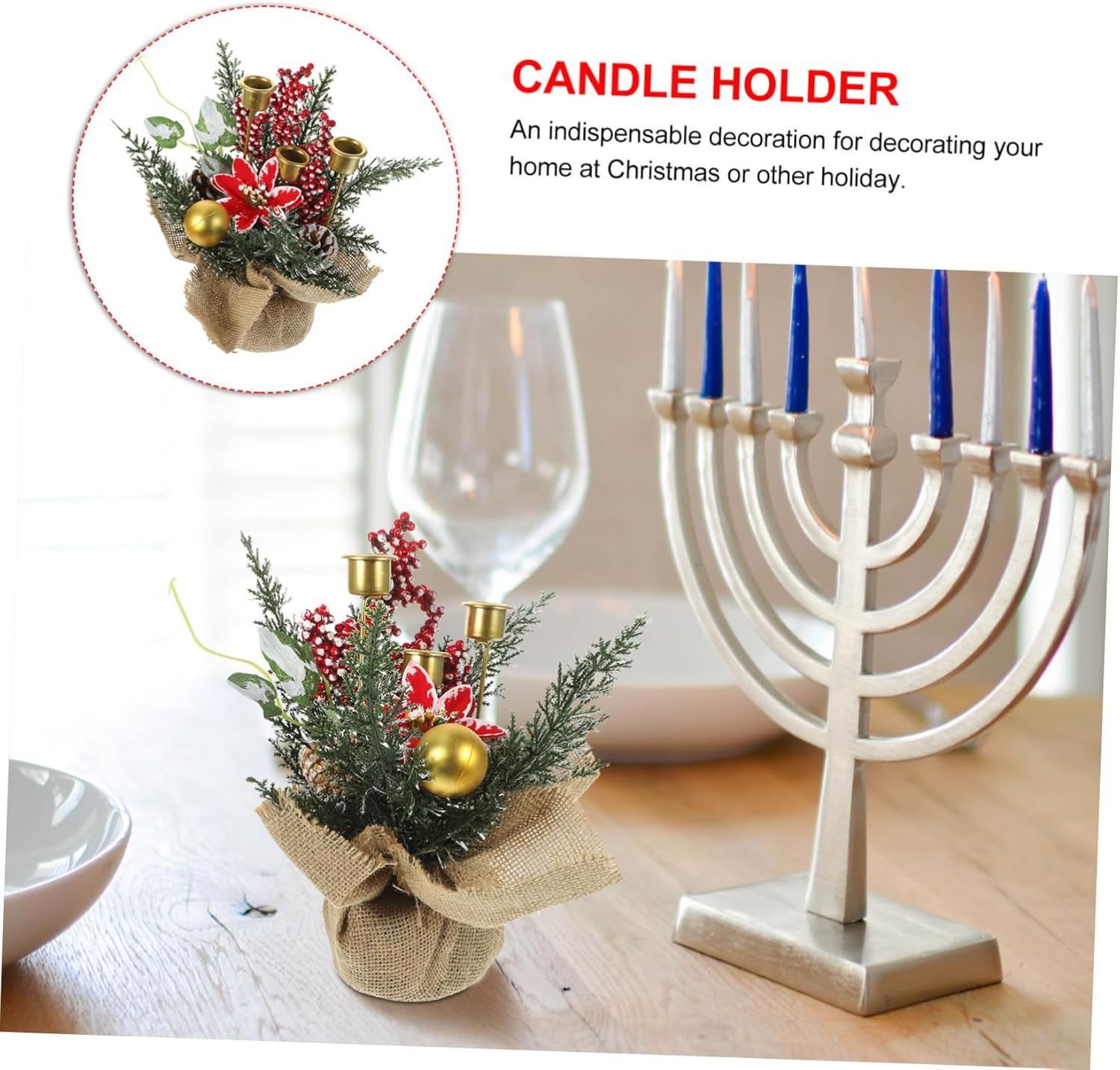 Cabilock Realistic Fruit Wreath Candle Holder 1