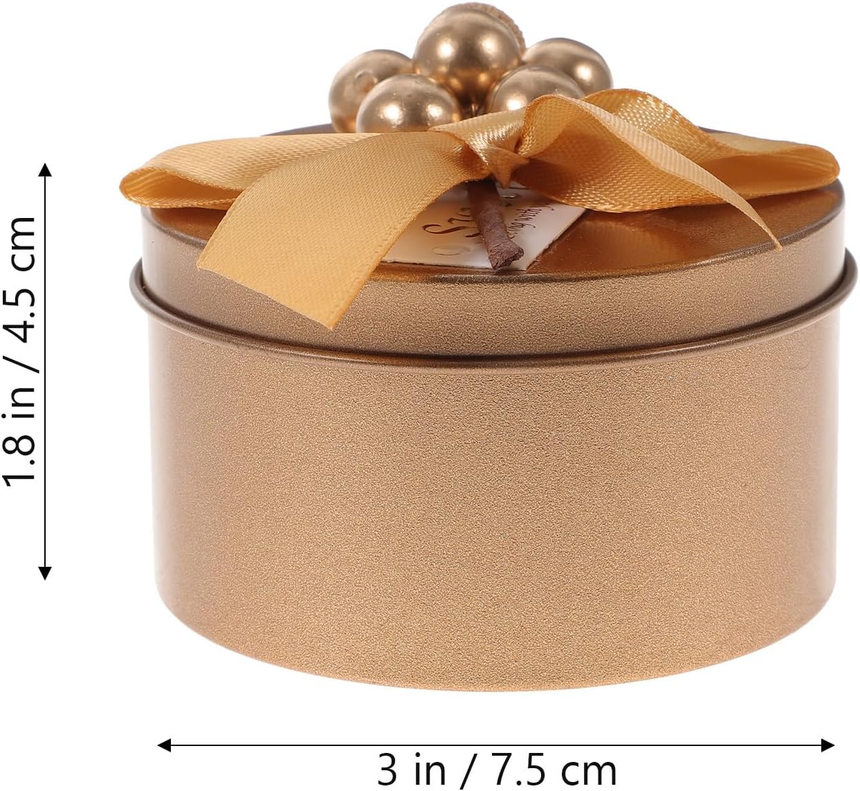Cabilock 10pcs Tinplate Candy Boxes with Red Bow