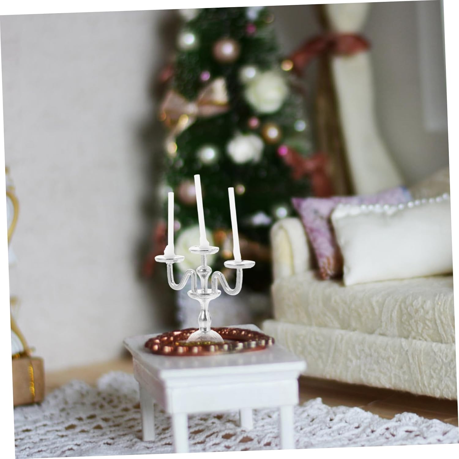 Mini European Candlestick Holder for Doll House