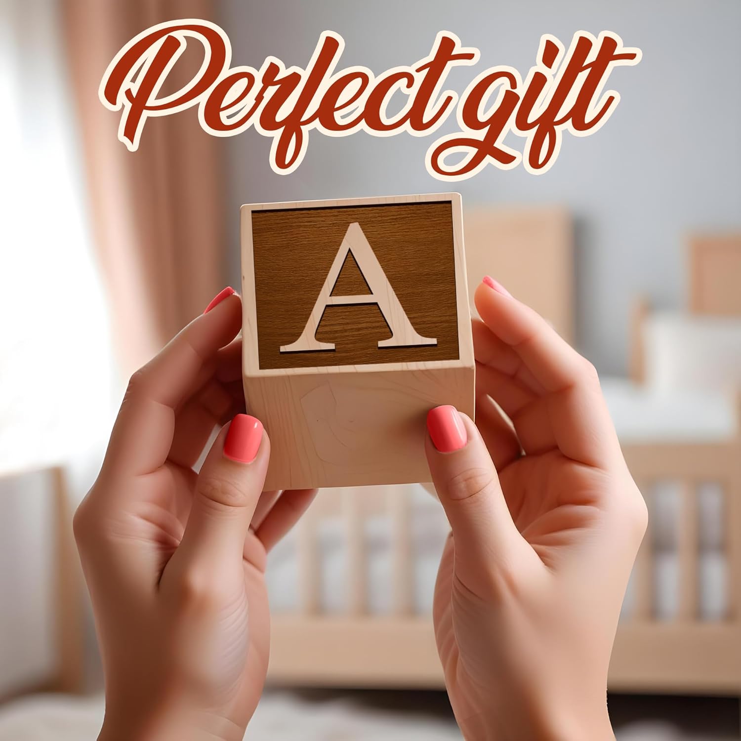 Custom Name Wooden Blocks for Nursery Room