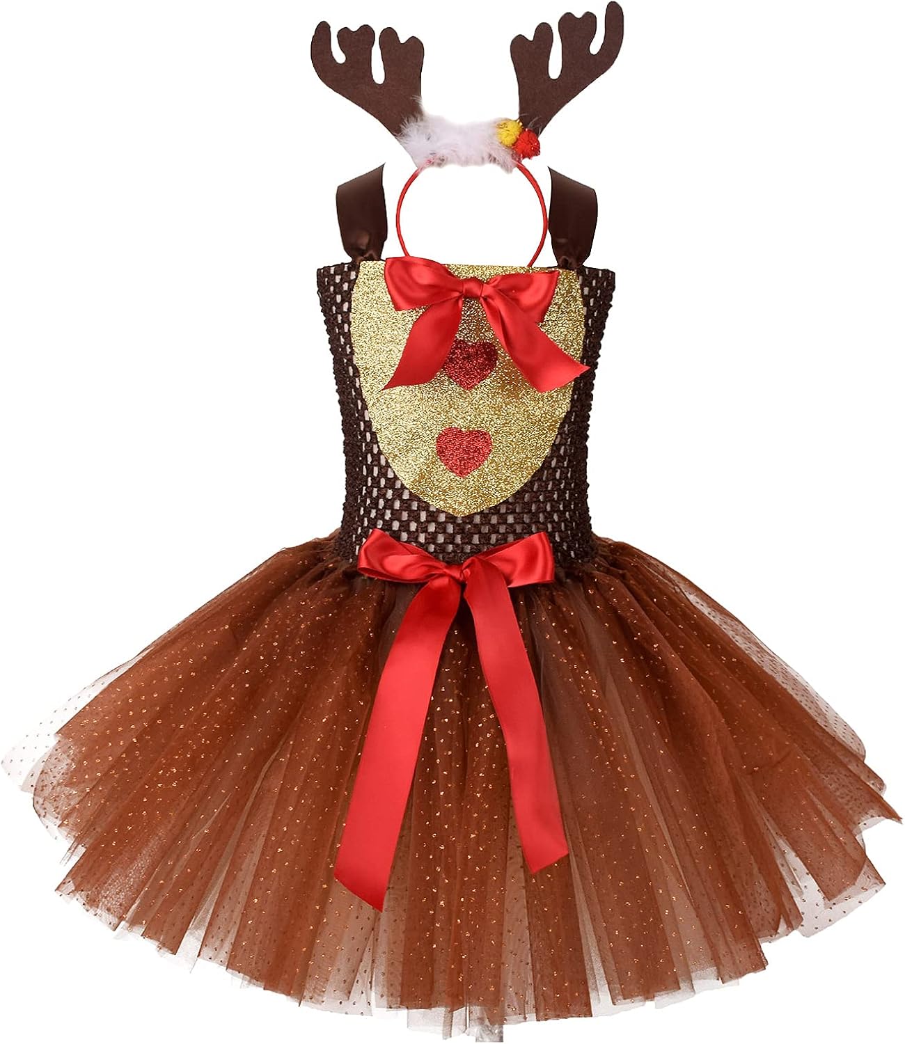 ODIZLI Toddler Santa Reindeer Christmas Costume with Headband