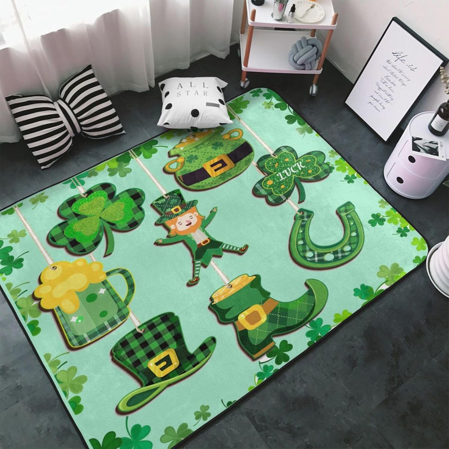 WENLIUNIAN St Patricks Day 60x39in Rug Pad