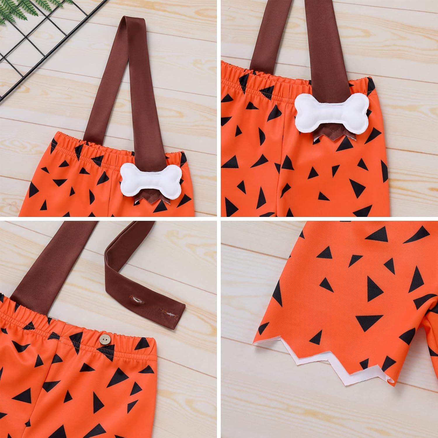 IDOPIP Kids Caveman Cavegirl Costume for Halloween